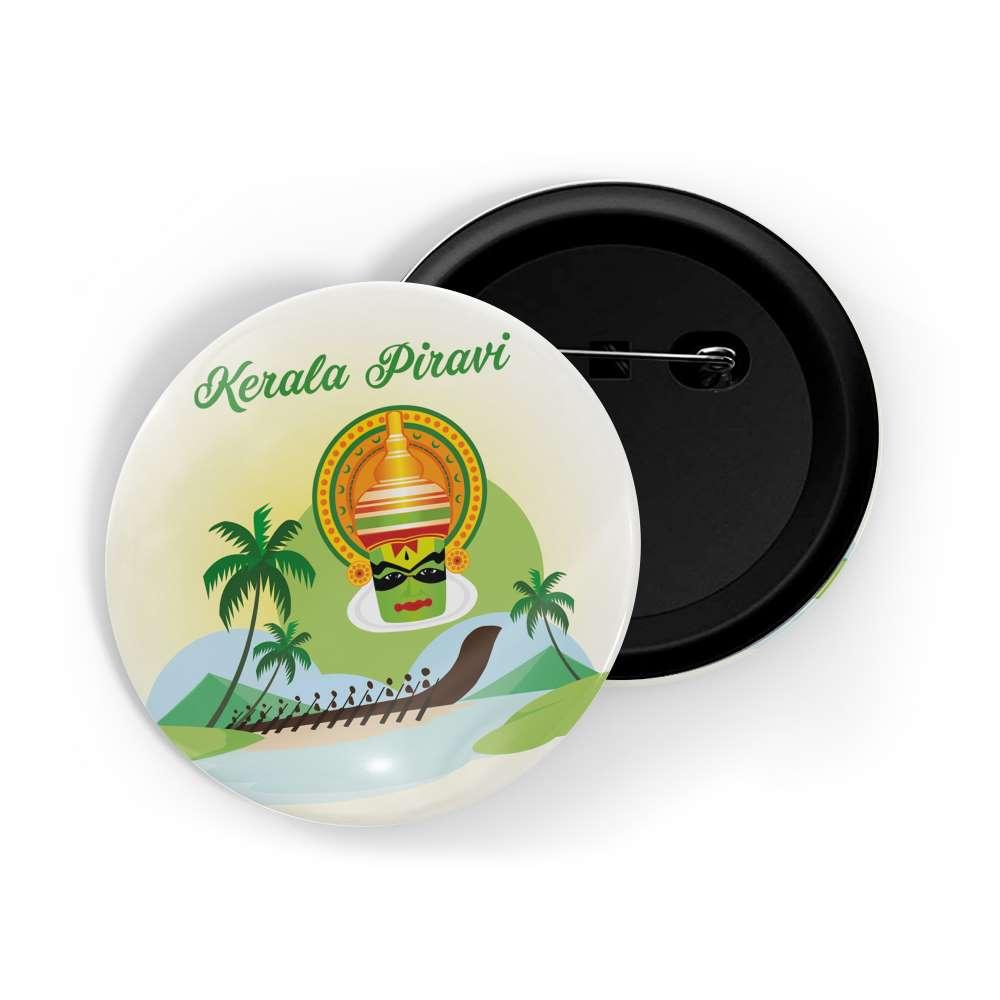 dhcrafts Pin Badges Multicolor Kerala Piravi Glossy Finish Design ...