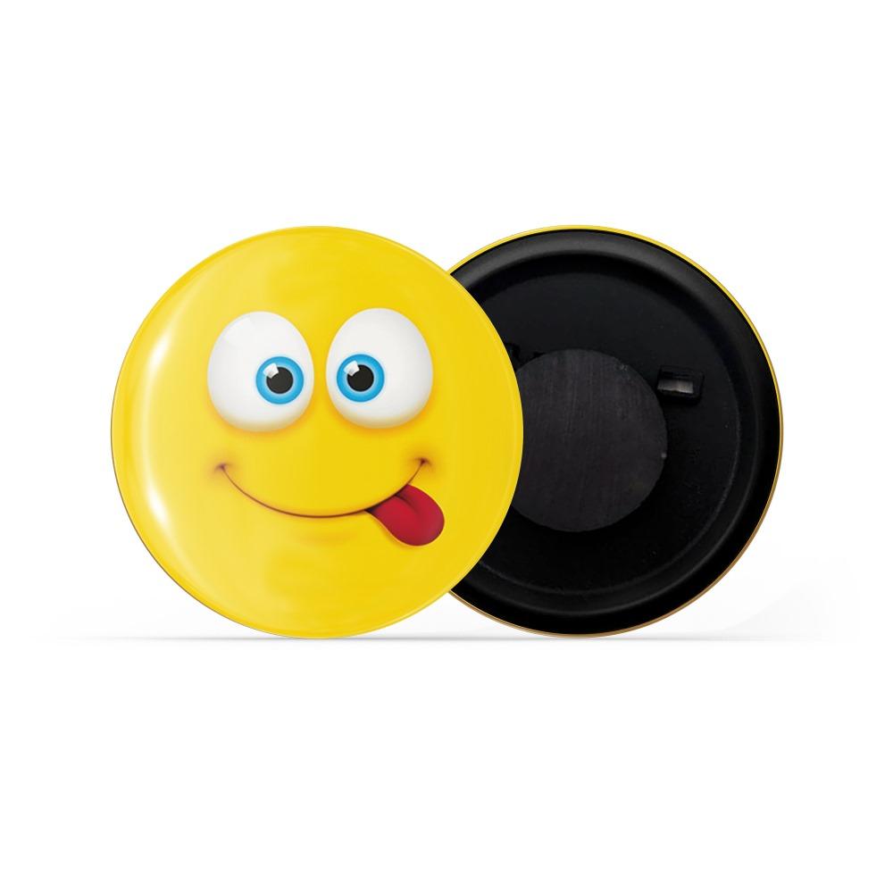 dhcrafts Yellow Color Fridge Magnet Smiley Face With Tongue Out