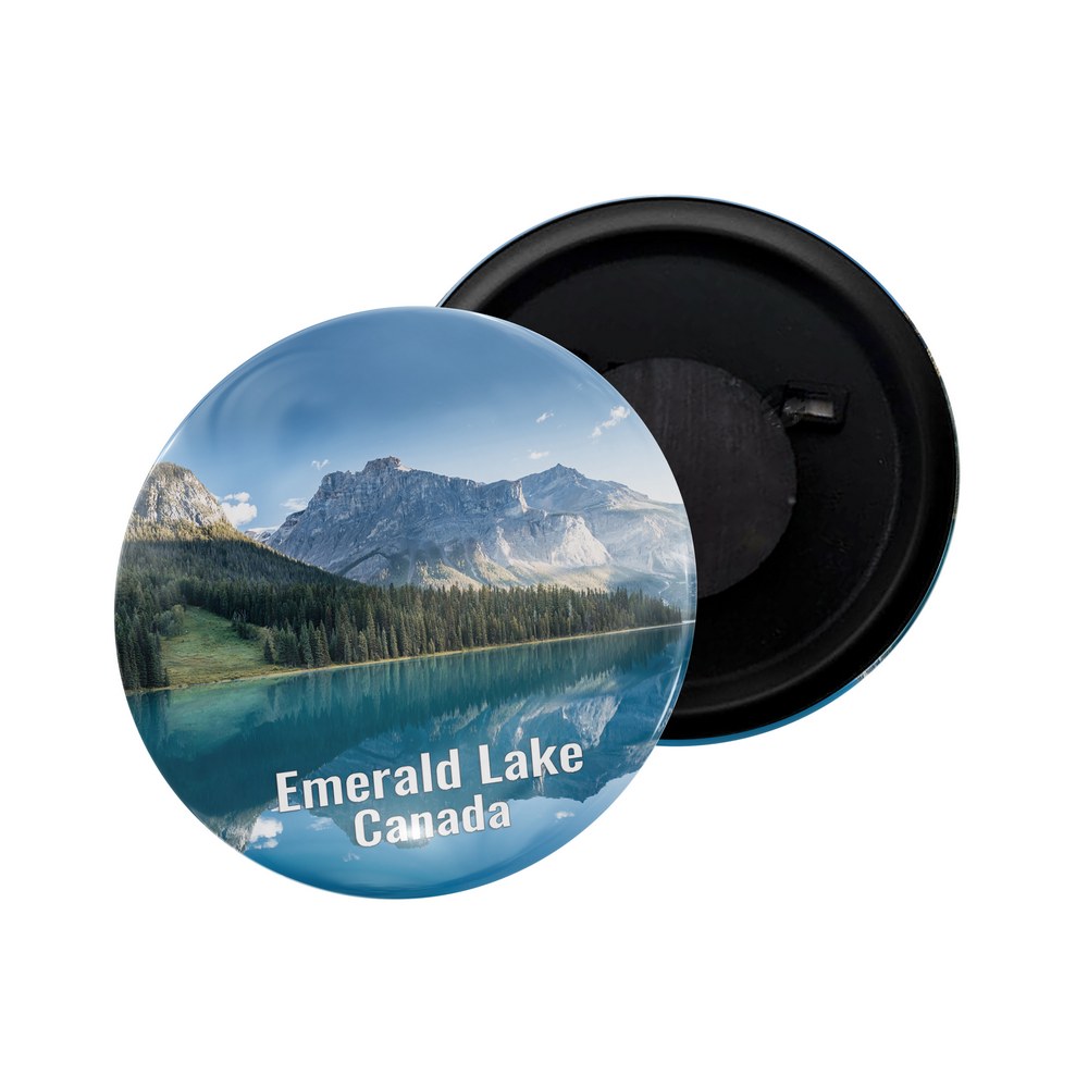 dhcrafts Fridge Magnet Canada Emerald Lake Glossy Finish Design Pack of 1  (58mm) - dhcrafts